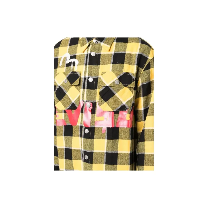EVISU X Sfera Ebbasta Check print Cotton Shirt-4
