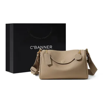 C°BANNER Cow Leather Shoulder Bag, Crossbody Bag, Handbag Regular Women's Oak Gray