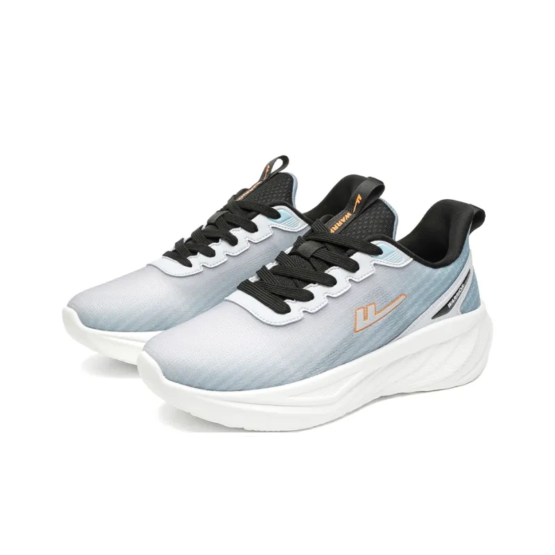 Warrior Cushioning Breathable Low Top Training For Long Distance Running Running Shoes Men's Gray-3