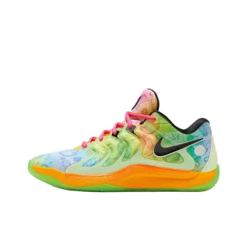 Nike KD 17 Anti Slip Wear Resistant Low Top Basketball Shoes Men's Yellow Green