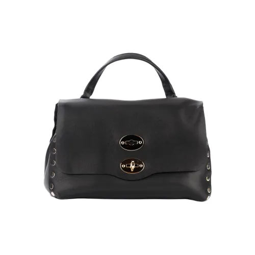 Zanellato Postina Lambskin Shoulder Bag, Crossbody Bag, Handbag Small Size Women's Black