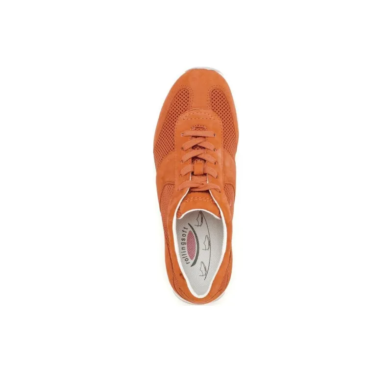 Gabor Rollingsoft Low Top Casual Shoes Women's Orange-3