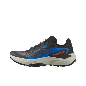 SALOMON GENESIS Cushioning Low Top Running Shoes Men's Black Blue Red
