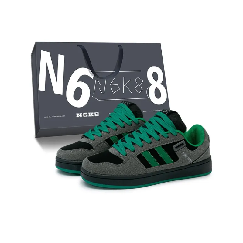 N6K8 Non-slip Lightweight Low-Top Skateboard Shoes Unisex-42