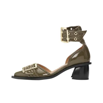 GANNI Chunky Heel High Heels Women's Green