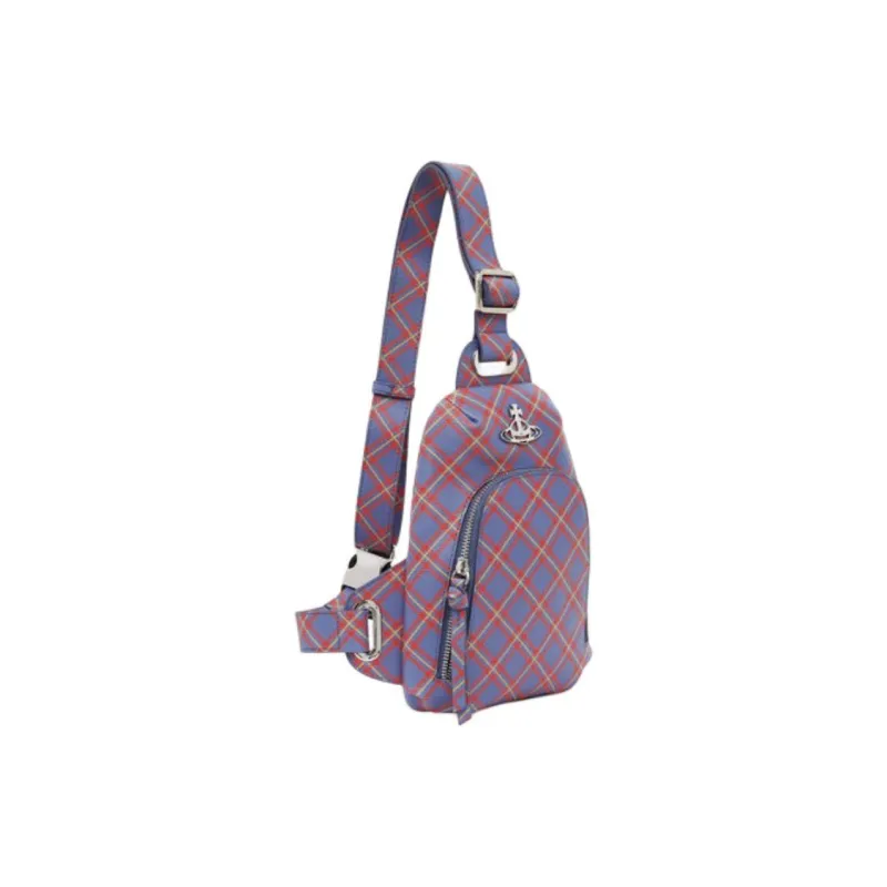 Vivienne Westwood Polyurethane Sling Bag Regular Women's Blue & Orange-1