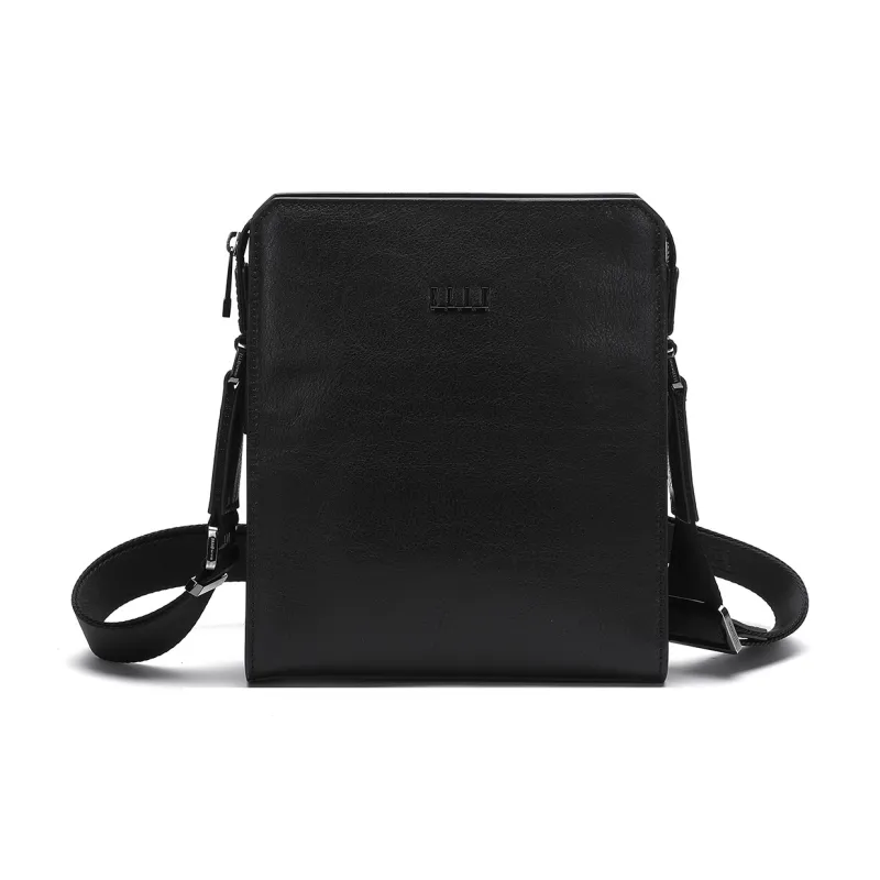 ELLE HOMME Cow Leather Shoulder Bag Regular Men's Black-0