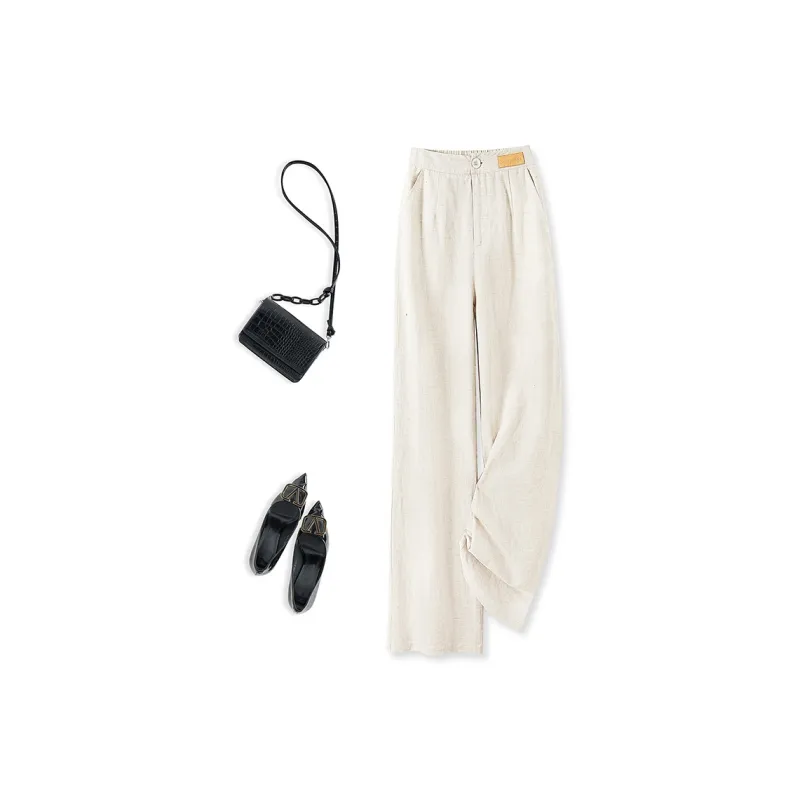 TOUCH Casual Pants Women's Beige-4