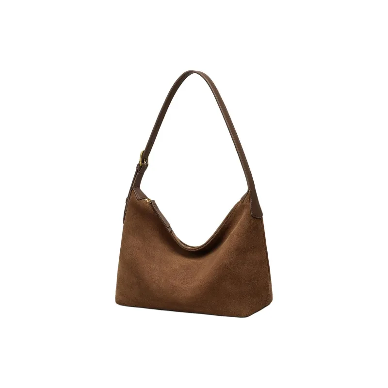 MILLIE'S Cow Leather Portable Crossbody Bag, Shoulder Bag, Underarm Tote Women's Coffee/Brown-9