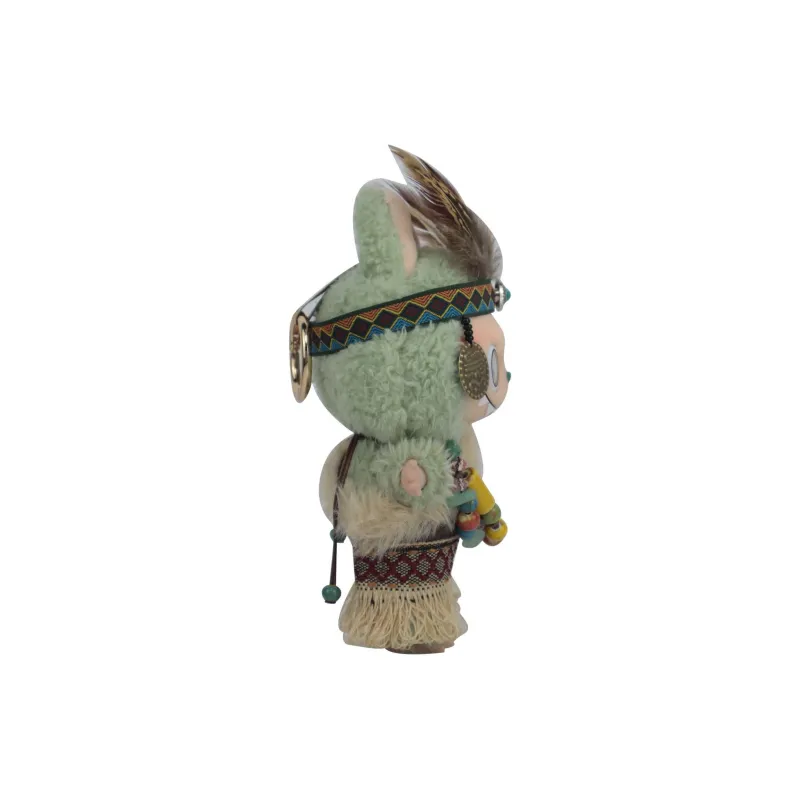 [Modified Doll] POP MART Labubu THE MONSTERS Heartbeat Macaron Collection Tribe Chief, Cute Hang Tag Box 17cm-12