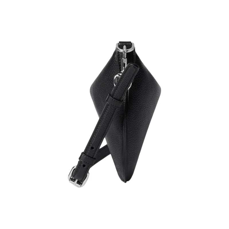 GUCCI Grain Leather Shoulder Bag Mini Men's Black-2