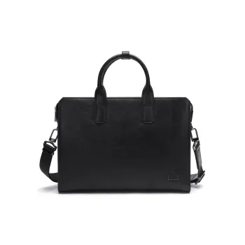 ELLE HOMME Cow Leather Official Briefcase Regular Men's Black