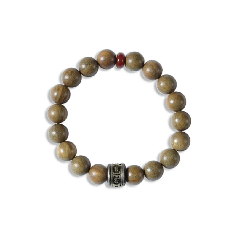 Ryukyu Green Sandalwood Wooden Bracelets Unisex-0