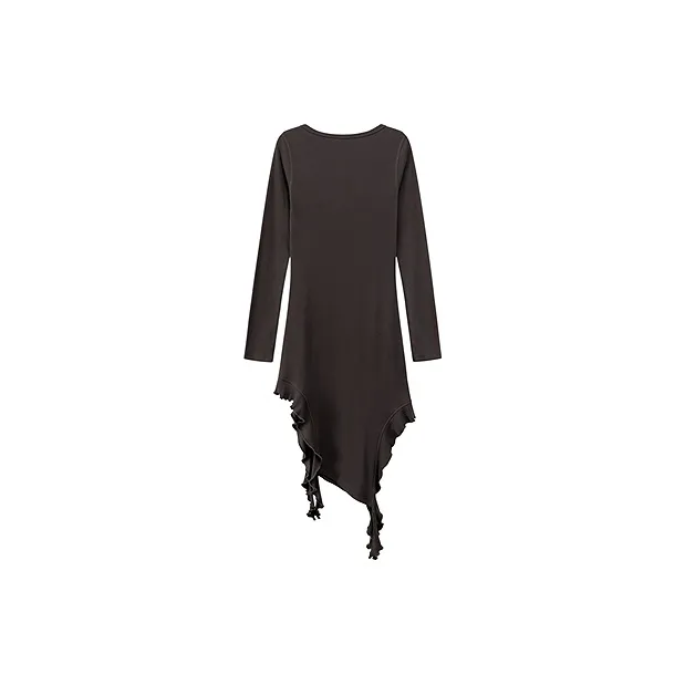 CHUU Long Sleeved Dress Women's Carbon Gray-1