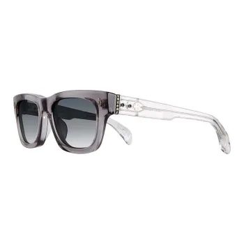 Chrome Hearts Plate Alloy Frame Square Sunglasses Unisex Gray