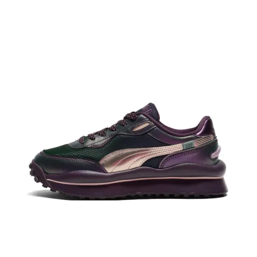 PUMA Style Rider Anti Slip Wear Resistant Low Top Casual Shoes Women's Purple