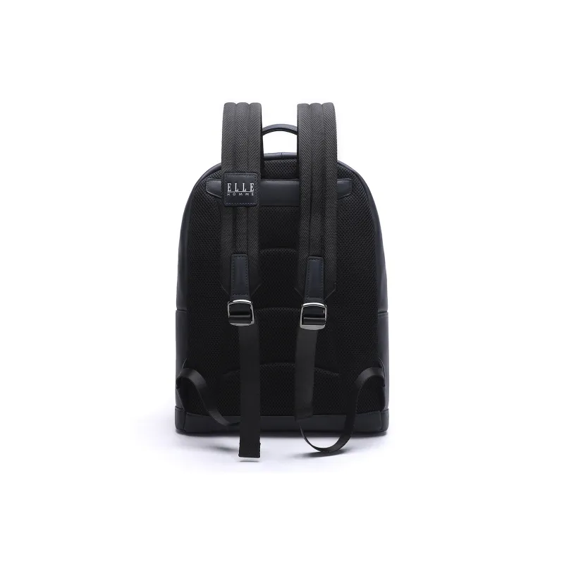 ELLE HOMME Cow Leather Backpack Regular Men's Dark Blue-2