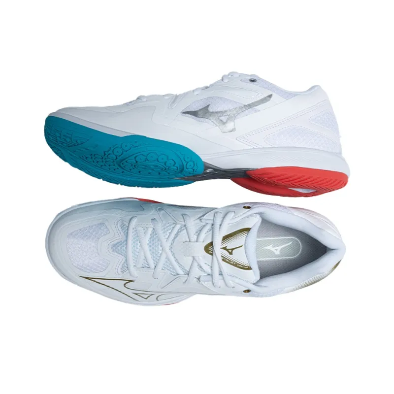 Mizuno Wave Claw 3 Wide 'White Gold Grey'-2