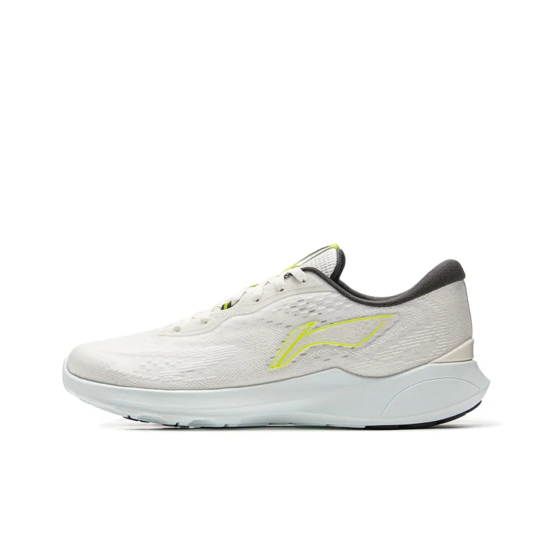 LiNing Qingyi Cushioning, Slip Resistant, Lightweight Low Top Running Shoes Men's Ivory-0