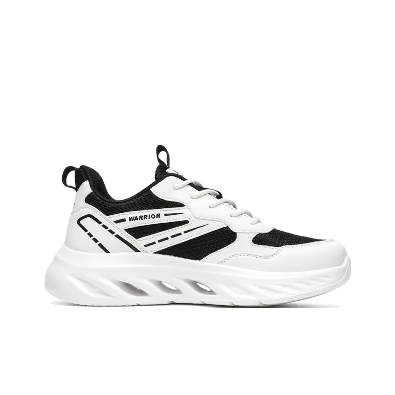 Warrior Cushioning Breathable Rebound Low Top Casual Training Long Distance Running Running Shoes Men's White Black-1