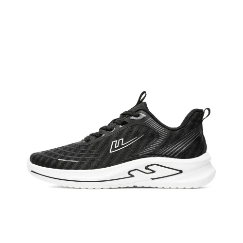 Warrior Cushioning Lightweight Low Top Casual Training Long Distance Running Running Shoes Men's Black