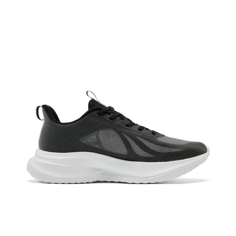 QIAODAN Breathable Slip Resistant Low Top City Commute Sprint Running Shoes Women's Black Green-1