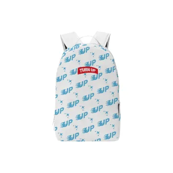 TURN UP Polyester Students Backpack Regular Unisex White