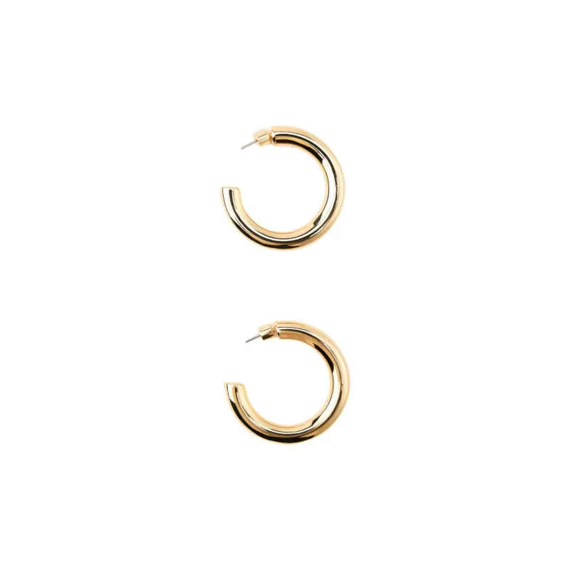 ZARA Steel Earrings Women's Gold-1