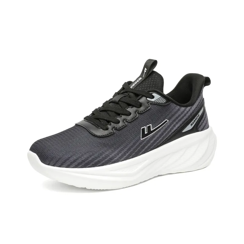 Warrior Cushioning Breathable Low Top Training For Long Distance Running Running Shoes Men's Black-2