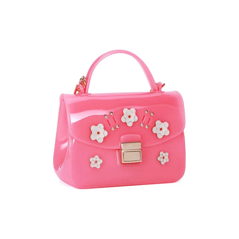 Furla Candy PVC Jelly Bag, One Shoulder Handbag Mini Women's Pink-2