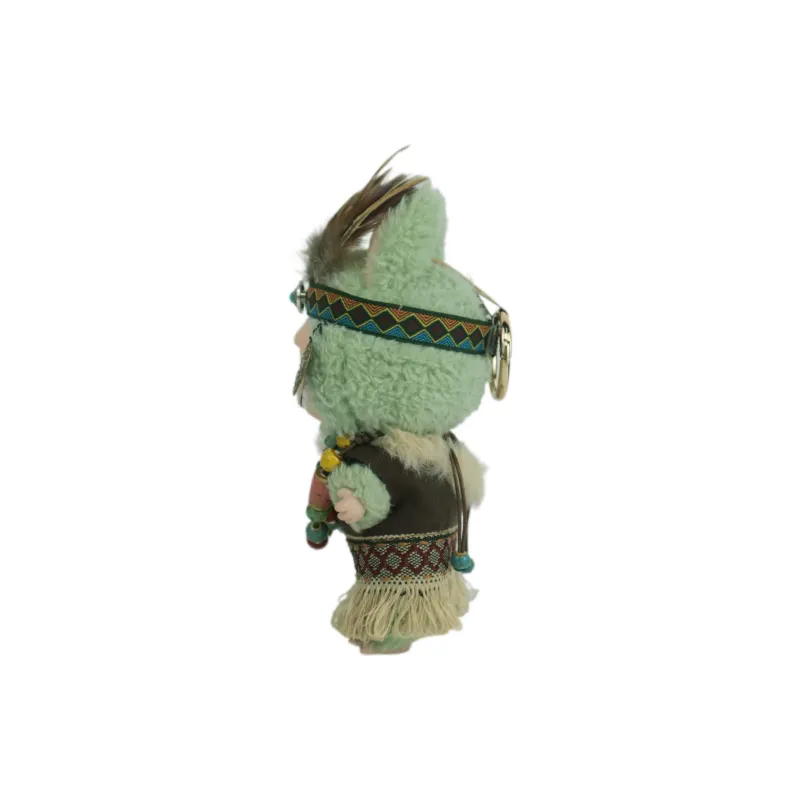 [Modified Doll] POP MART Labubu THE MONSTERS Heartbeat Macaron Collection Tribe Chief, Cute Hang Tag Box 17cm-11