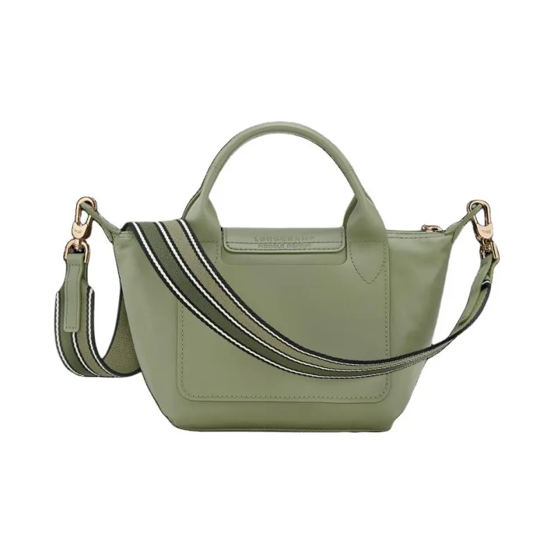 LONGCHAMP Le Pliage Xtra Cow Leather Dumpling Bag One Shoulder Handbag Mini Women's Laurel Green-2