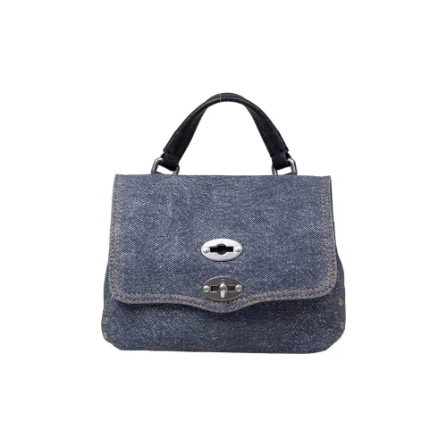 Zanellato Postina Fabric Shoulder Bag, Crossbody Bag, Handbag Women's Blue