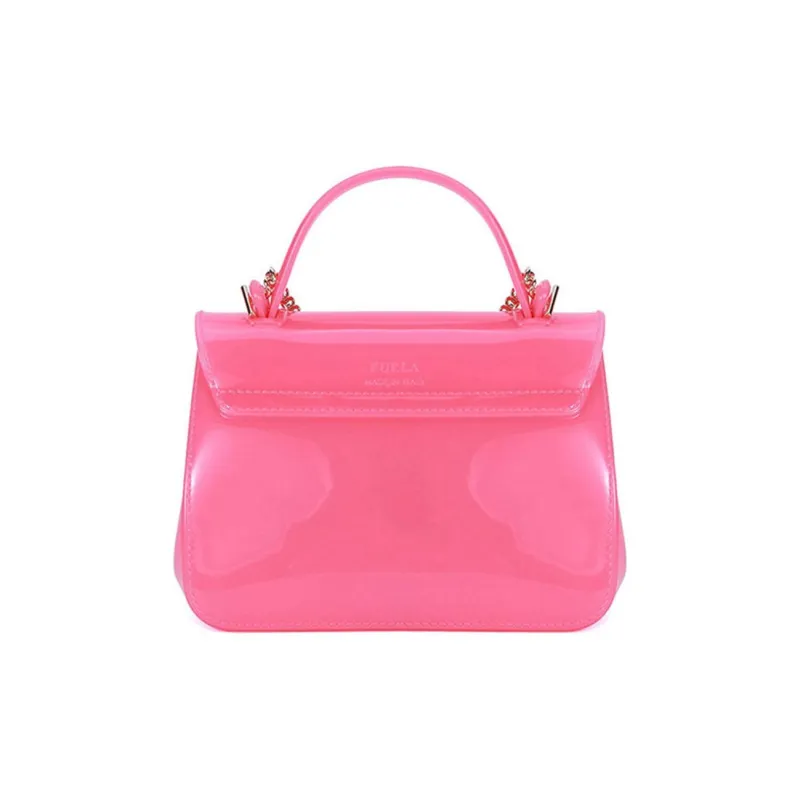 Furla Candy PVC Jelly Bag, One Shoulder Handbag Mini Women's Pink-1