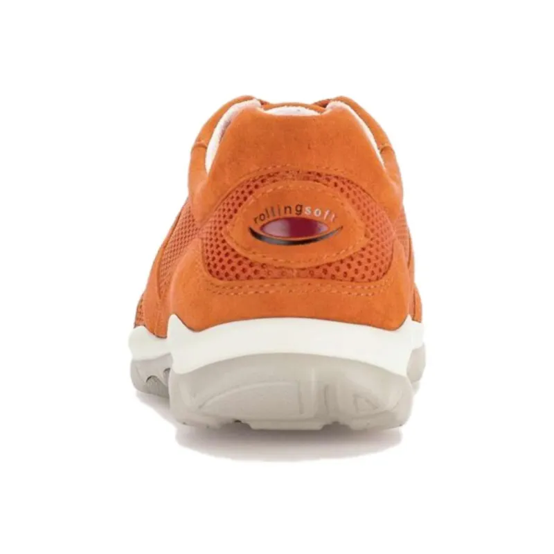 Gabor Rollingsoft Low Top Casual Shoes Women's Orange-4