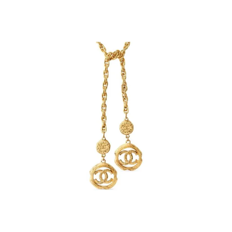 CHANEL 1980s CC-logo Necklace-2
