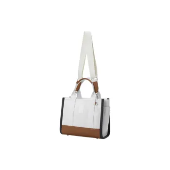DESCENTE Nylon Tote Bag, Shopping Bag, Shoulder Bag, Crossbody Bag, Handbag Mini Women's White