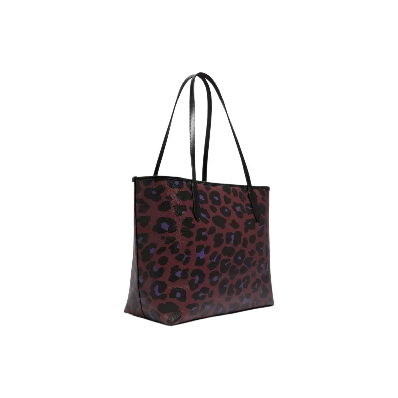 COACH Canvas With Leather Tote Bag, Shopping Bag, Handbag, Shoulder Bag Large Size Women's-1