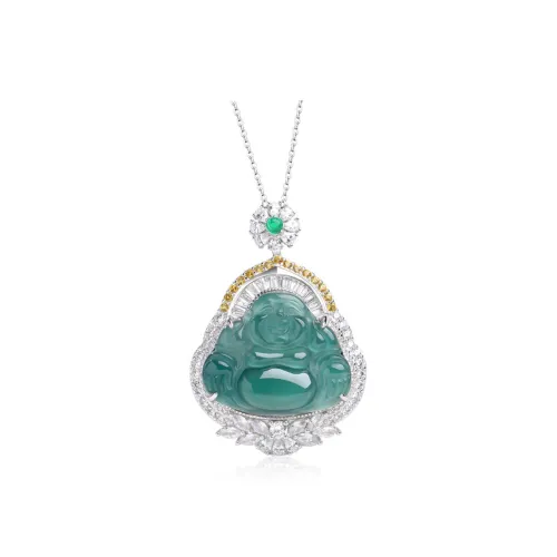 With The Heart Of The Jade Glutinous Jade Necklaces Women's