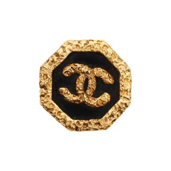 CHANEL 1995 Cc Logo Lava Brooch