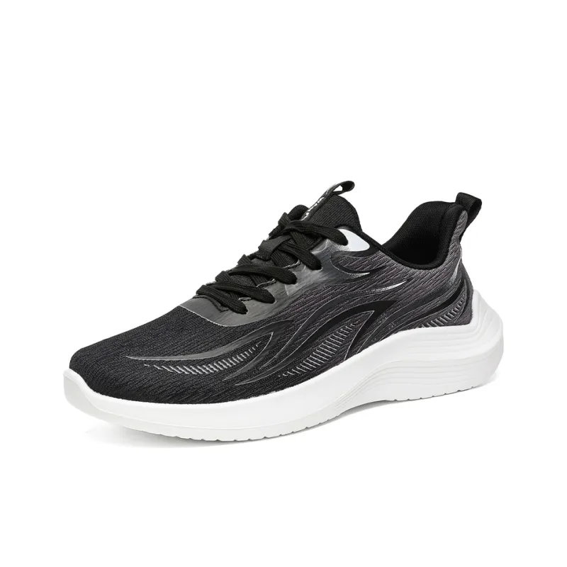 Warrior Breathable And Wear resistant Low Top Casual Long Distance Running Running Shoes Men's Black-2