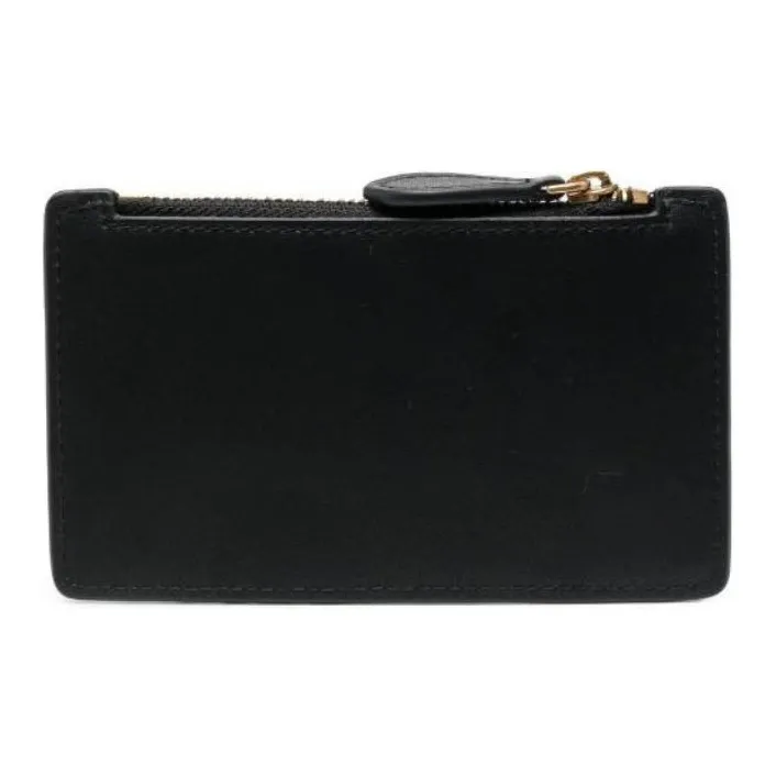 PINKO Cow Leather Card Clip Card Holder Women's Black-2