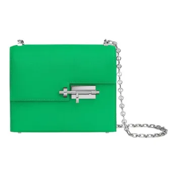 HERMES Verrou Chamkila Goat Skin Chain Bag Handgun Bag Shoulder Bag Crossbody Bag Mini Women's Bright Green