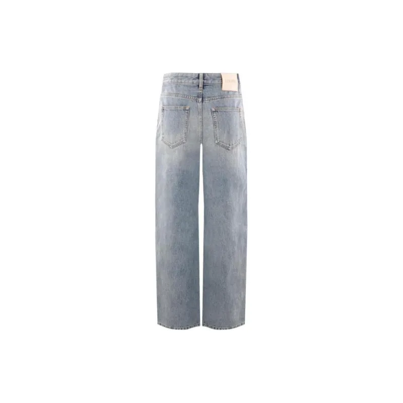LOEWE Logo Patch Wide Leg Jeans-1