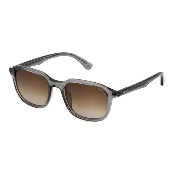 Police Acetate Square Sunglasses Men's Gray