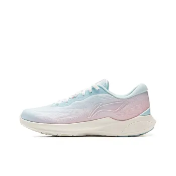 LiNing Qingyi Cushioning, Slip Resistant, Lightweight Low Top Running Shoes Women's Pink Blue