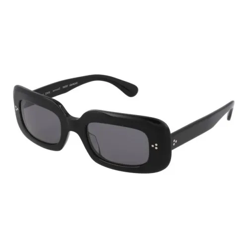 Oliver Peoples Plastic Metal Square Sunglasses Unisex Black