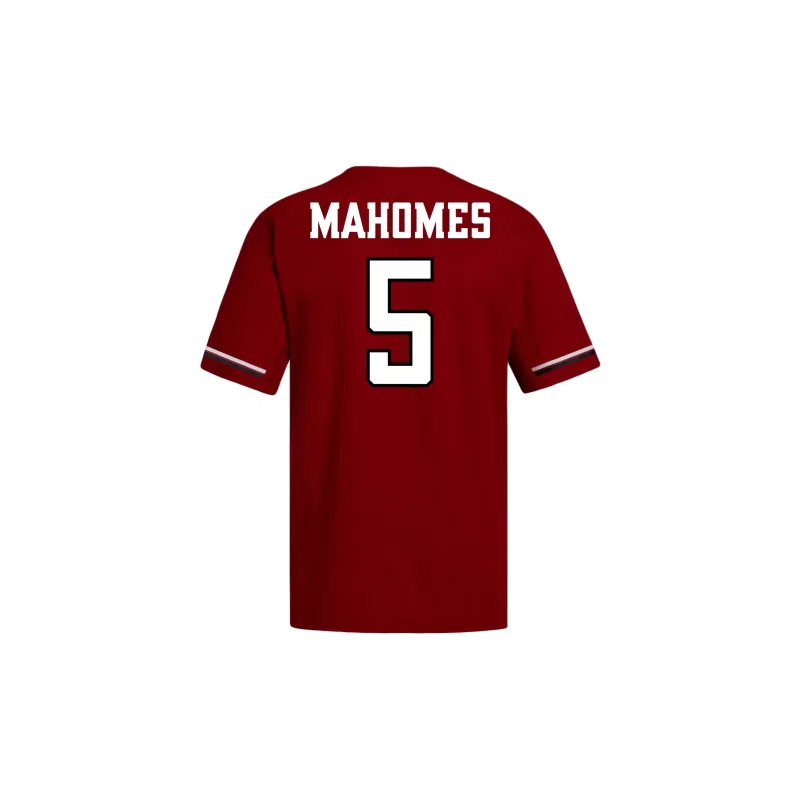 Adidas Free Shipping With AdiClub Texas Tech X Mahomes Full Button Jersey-1