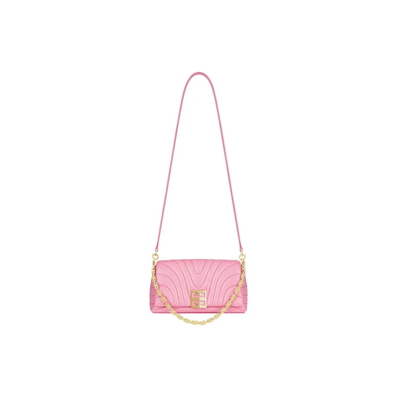 GIVENCHY 4G Quilted Cow Leather Handheld Shoulder Bag Crossbody Bag Small Size Women's Bright Pink-3