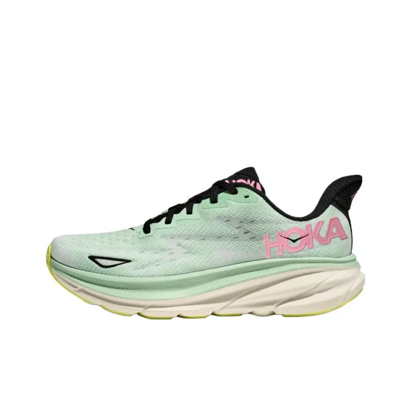 HOKA ONE ONE Clifton 9 Anti Slip Wear Resistant Low Top Casual Running Shoes Women's Green-0